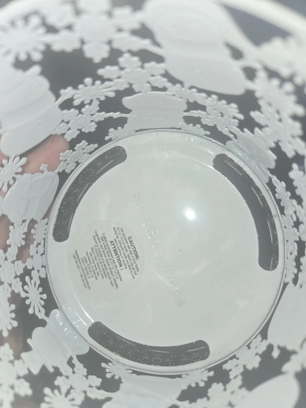 Festive Snowman Holiday Candle Holder - Silver & White